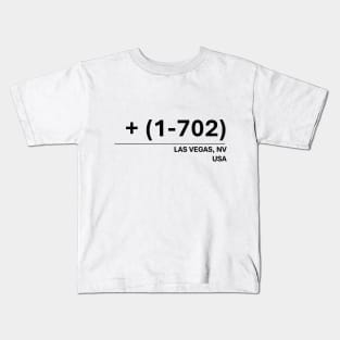 Las Vegas, NV Area Code 702 Contact Design Kids T-Shirt